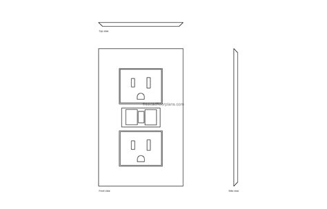 junction box cad block|convenience outlet cad block.